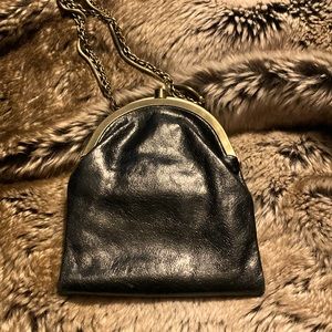 Small Hobo clutch purse with gold chain